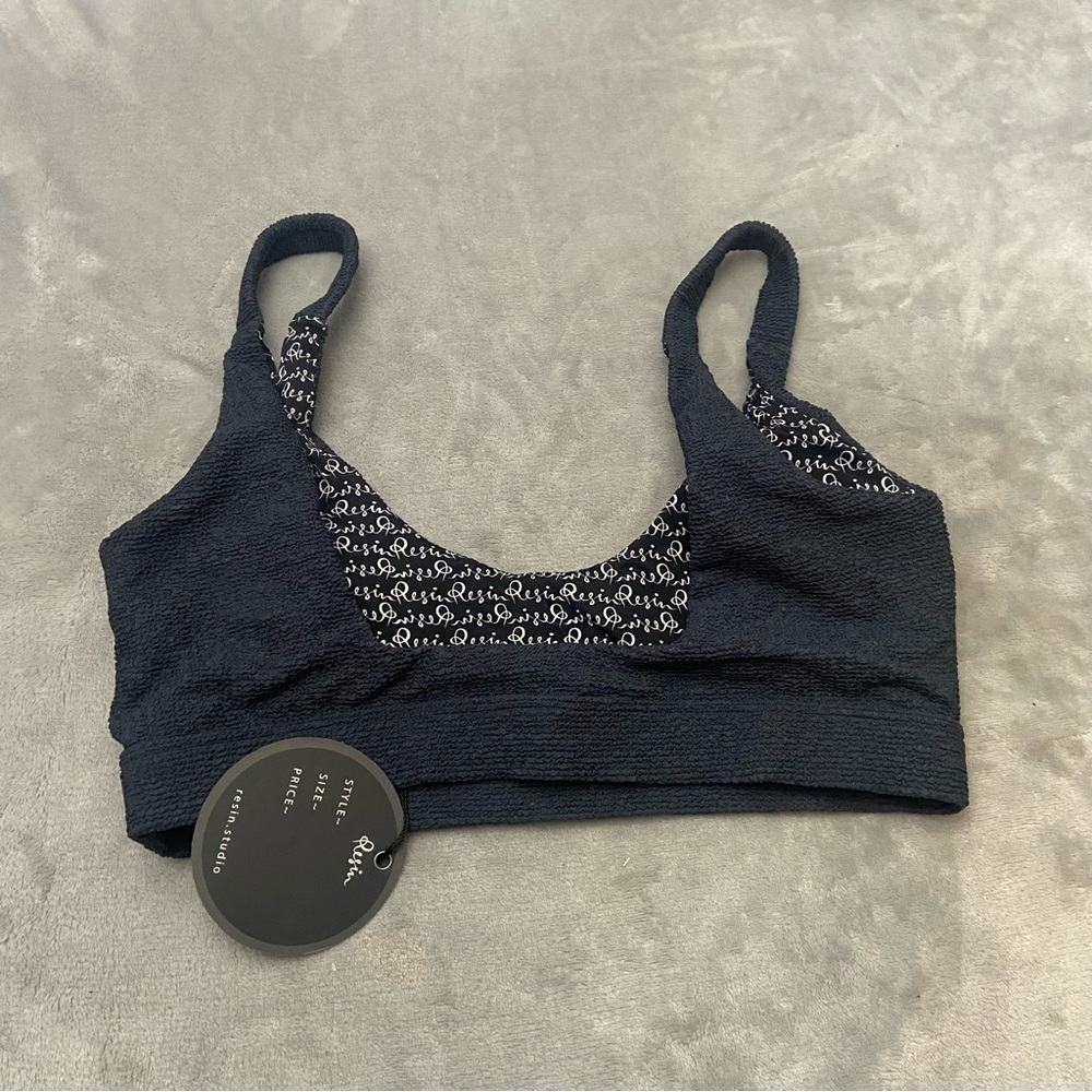 Free People Black Textured High-Waist Bikini Set - Picture 4 of 14